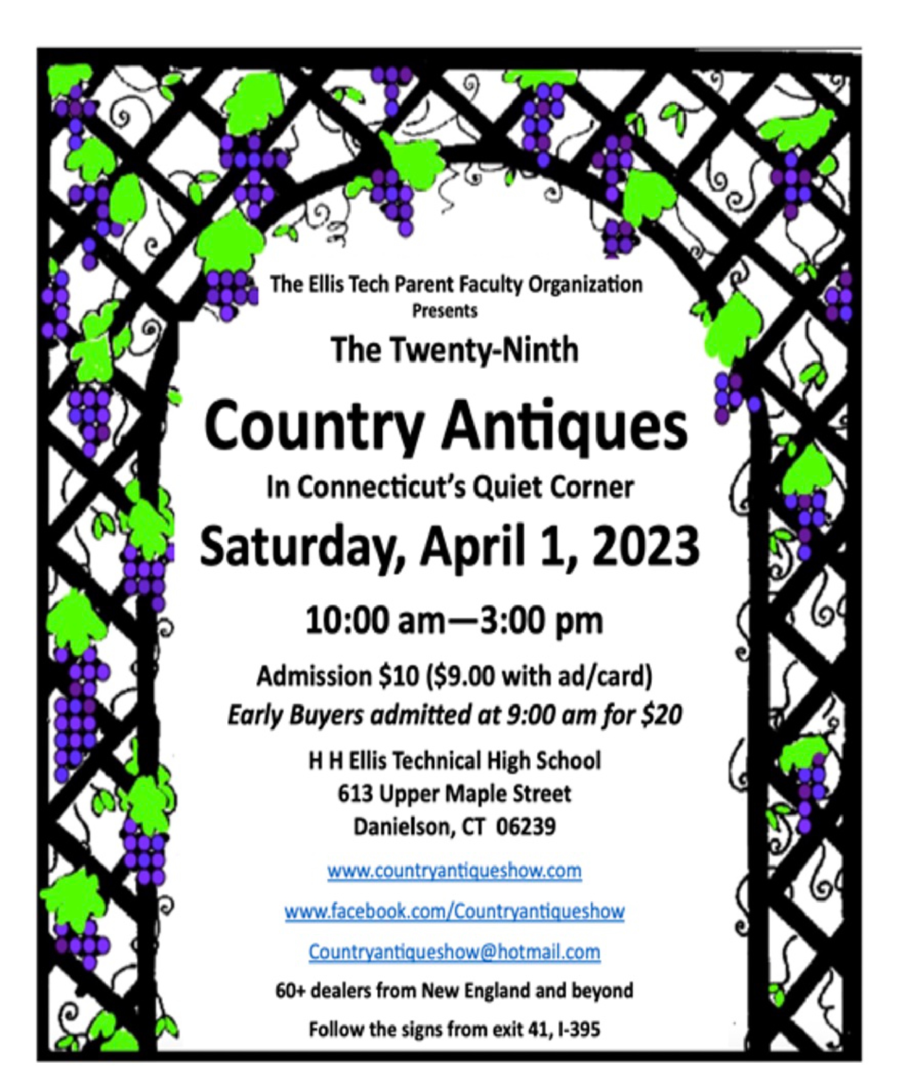 Ellis Tech to Host the 29th Annual Country Antiques Show Saturday