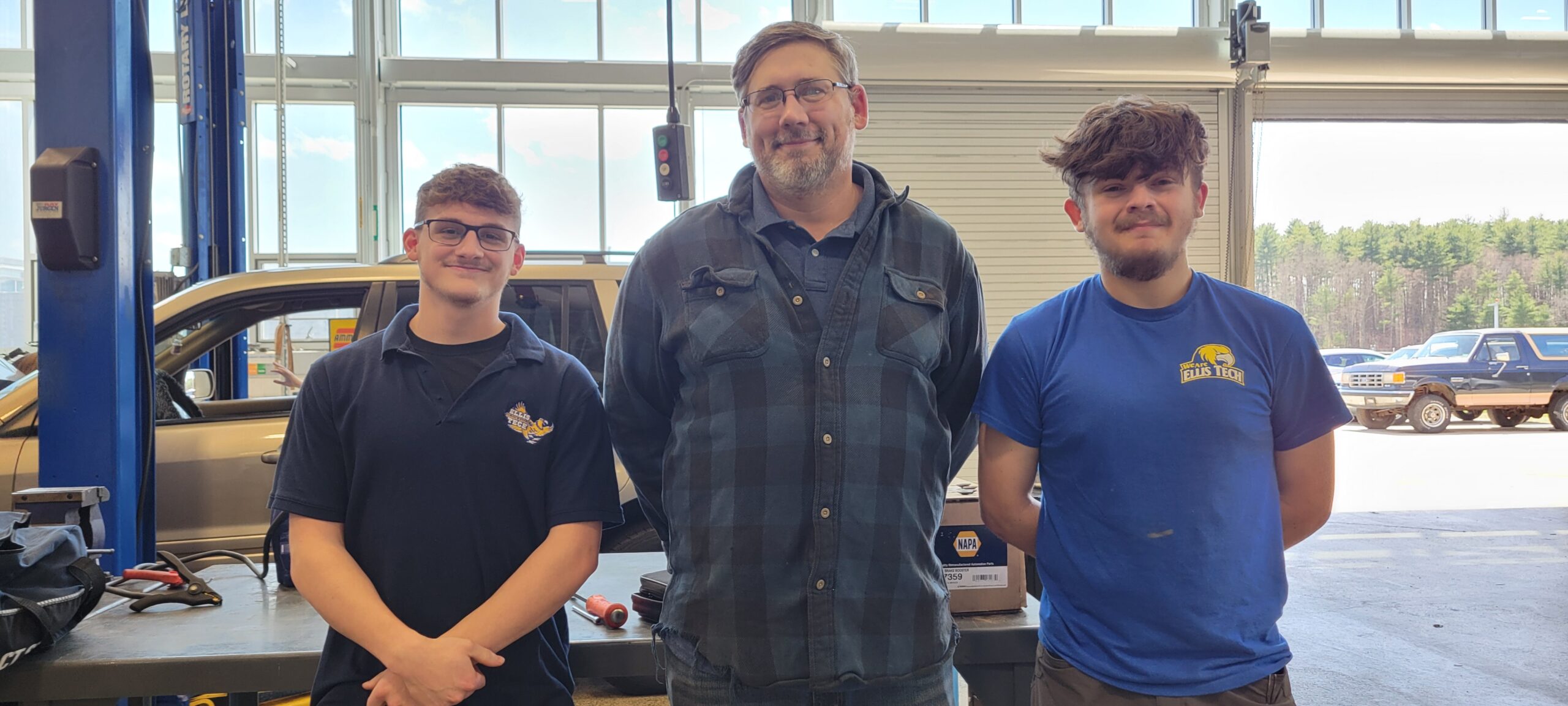 Lambert and Gardner Milton Caterpillar Ellis Tech Students